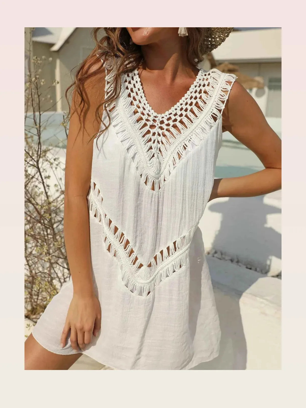 Crochet Detail Beach Cover Up Dress — styled showcase — Livostyle