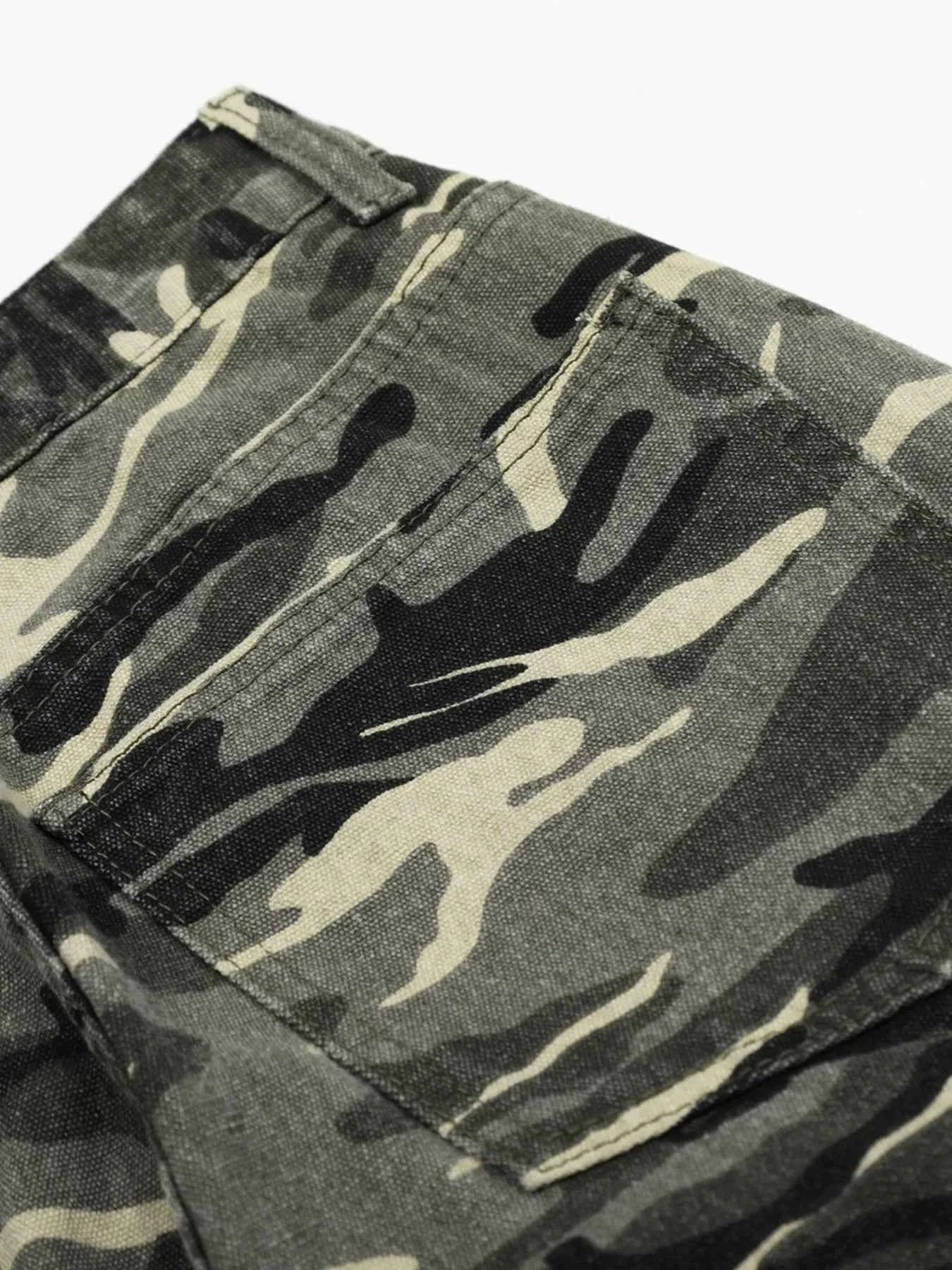Men's Camouflage Cargo Wide Leg Pants