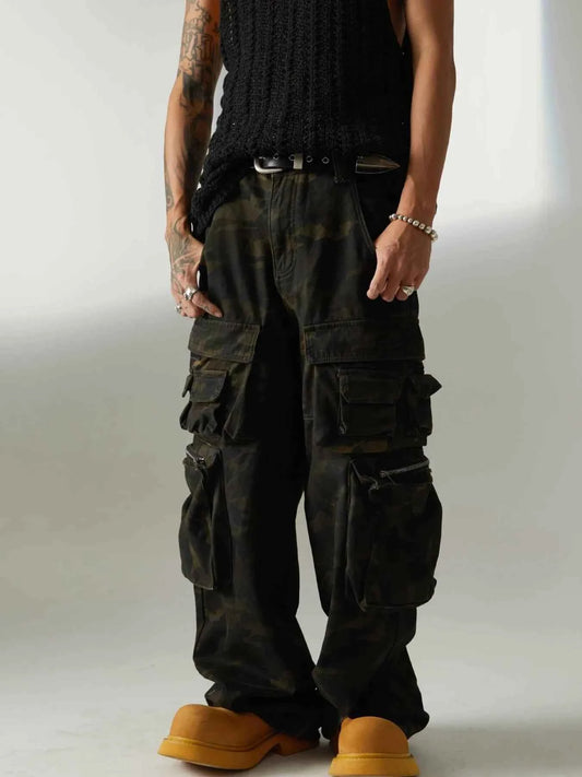 Men's Camo Multi-Pocket Cargo Pants