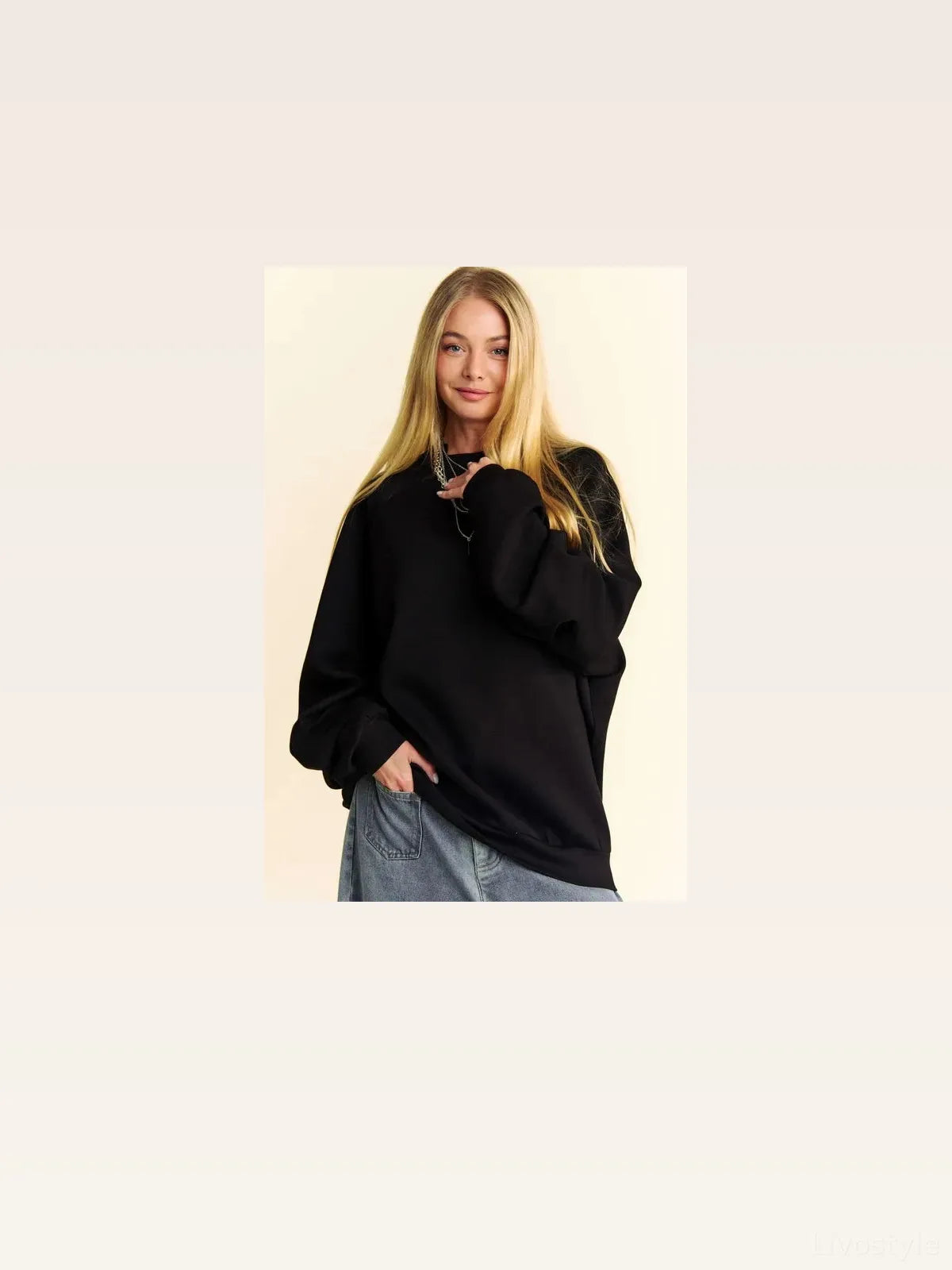 Stylish & Versatile Round Neck Raglan Sleeve Sweatshirt — styled showcase — Livostyle