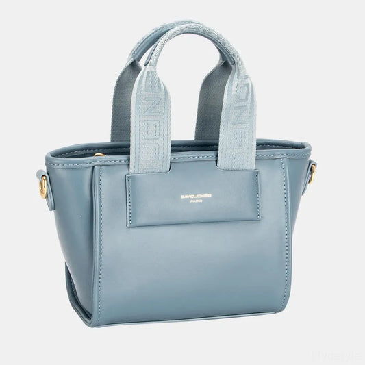 Small Handbag with Embossed Pattern Handles — square view — Livostyle