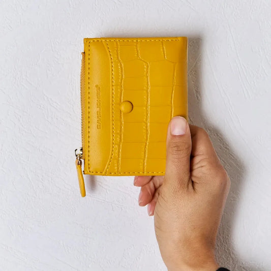 Texture PU Leather Mini Wallet — square view — Livostyle