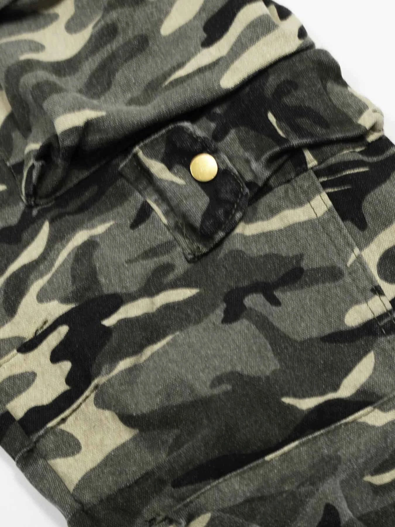 Men's Camouflage Cargo Wide Leg Pants