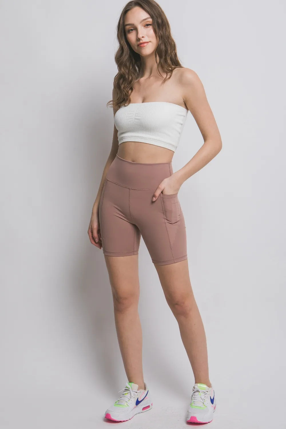 High Waist Seam Detail Active Shorts #2 — Livostyle