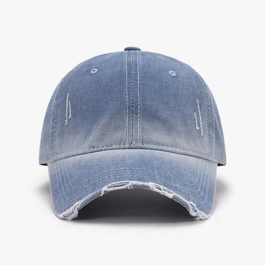 Distressed Washed Adjustable Baseball Cap — square view — Livostyle