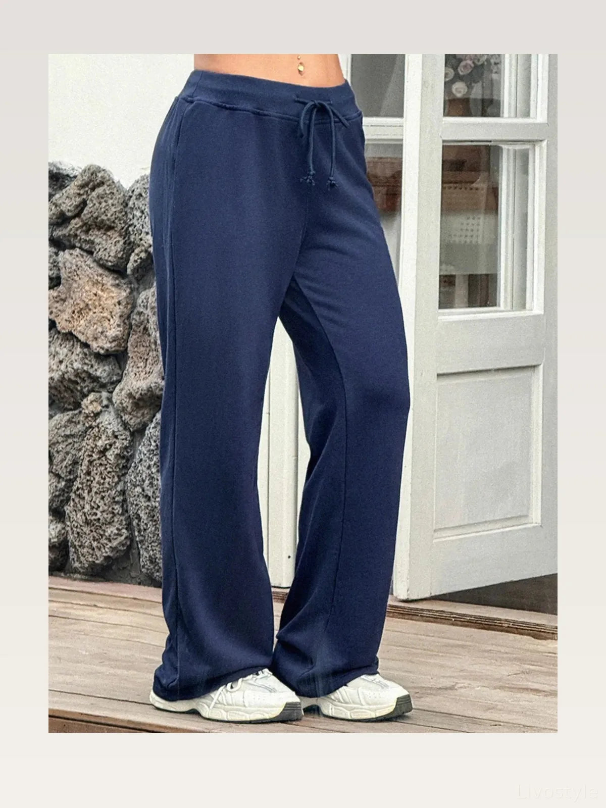 Drawstring Wide Leg Active Pants — styled showcase — Livostyle