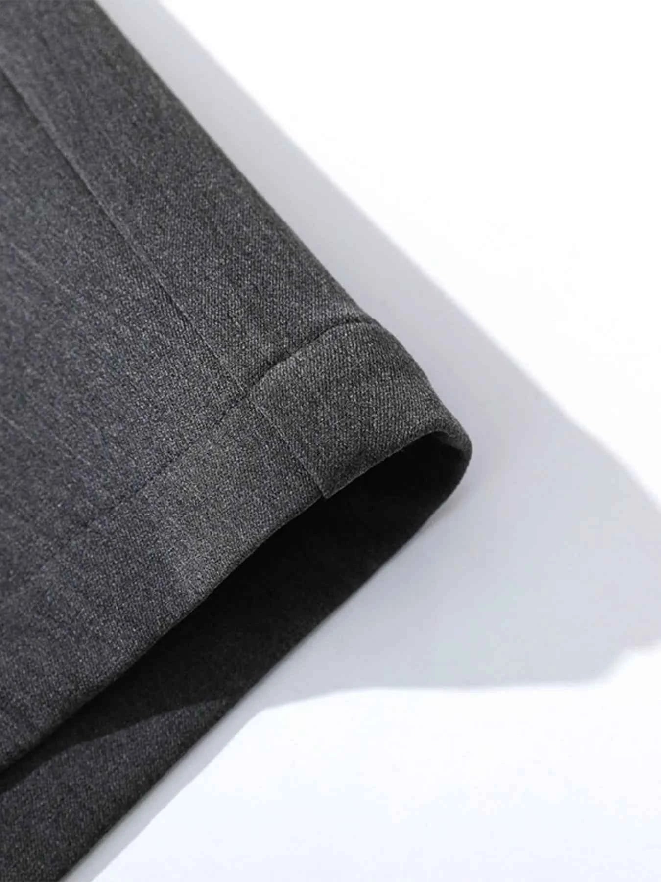 Men's High Waist Pleated Curved Pants