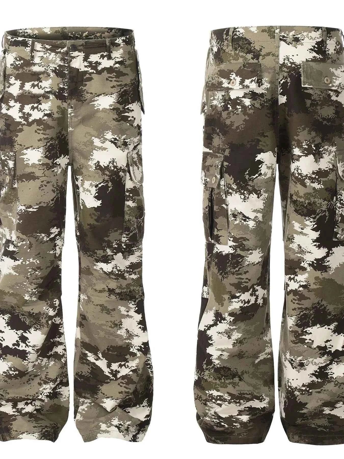 Men's Camouflage Cargo Wide Leg Pants