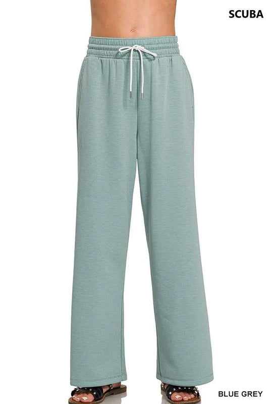 Zenana Scuba Drawstring Pants