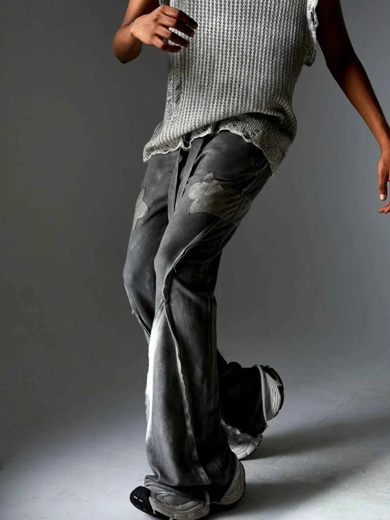 Men's Drawstring Flare Pants