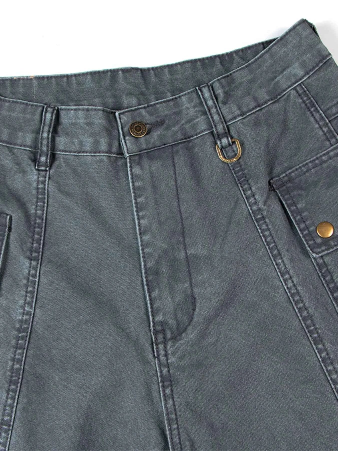 Men's Casual Cargo Wide Leg Pants with Multi-Pockets