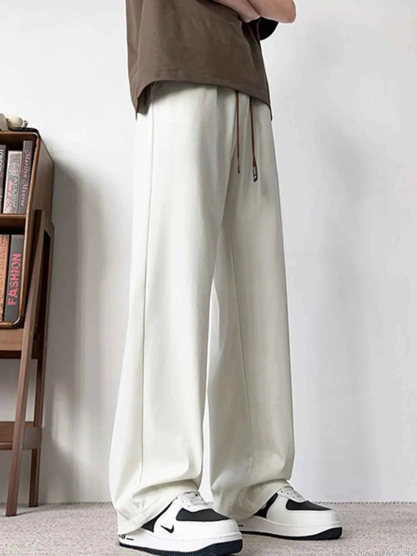 Men's Plus Size Casual Wide Leg Drawstring Pants