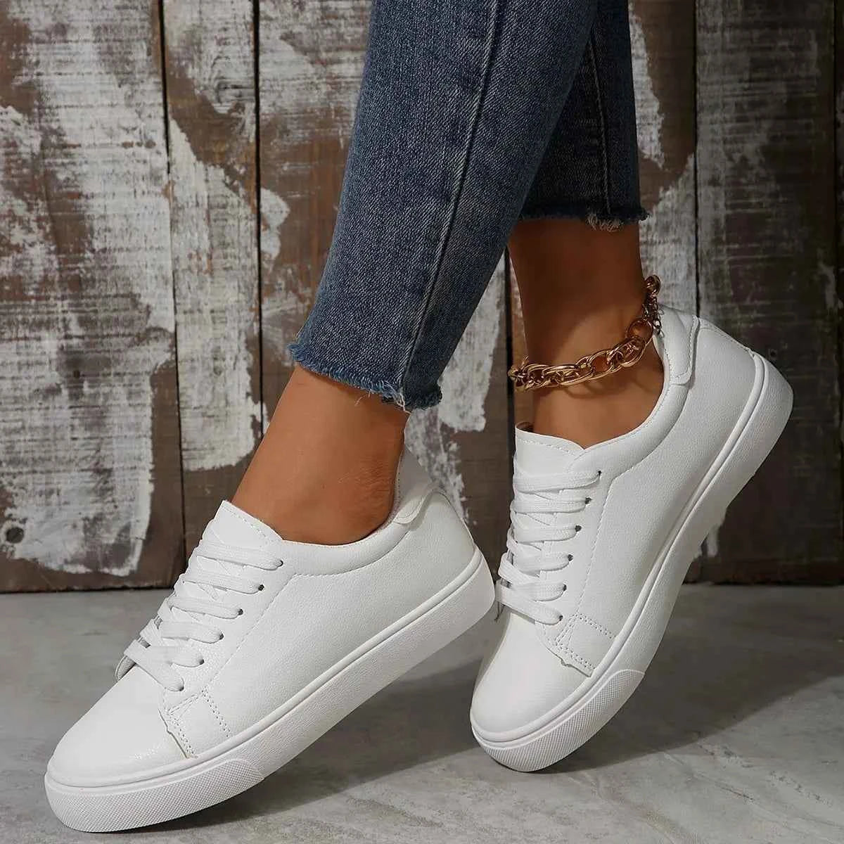 Round Toe Platform Sneakers