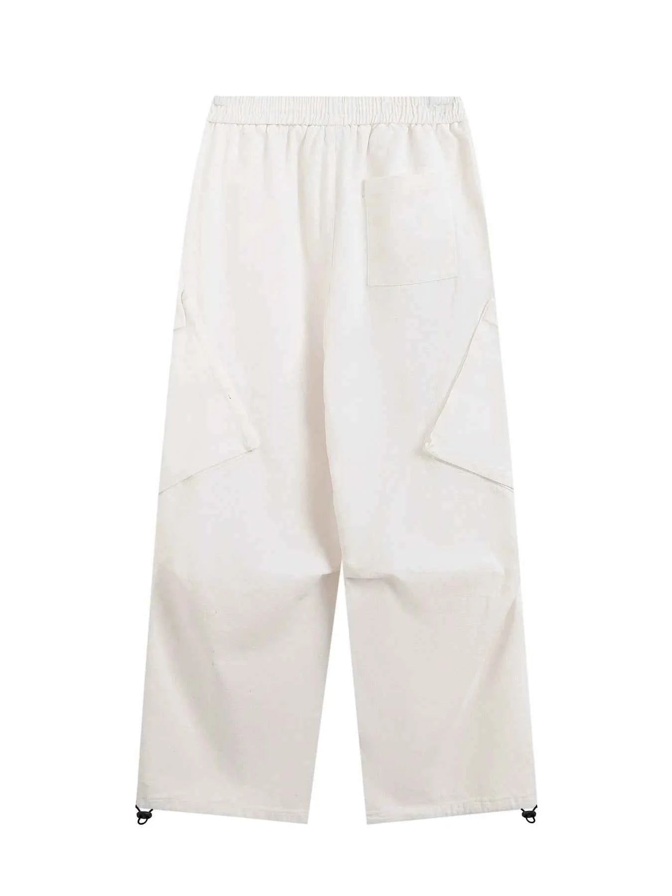 Men's Wide Leg Pants with Drawstring Waist