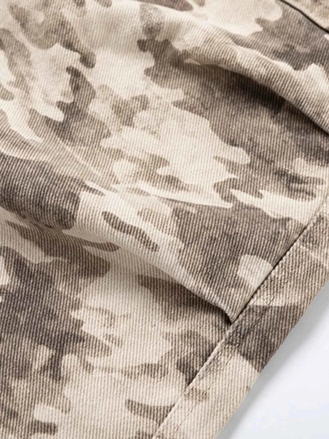 Men's Camo Cargo Pants with Multiple Pockets