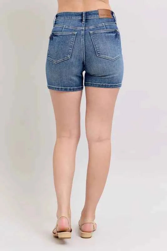 Judy Blue Full Size High Waist Denim Shorts Plus Size
