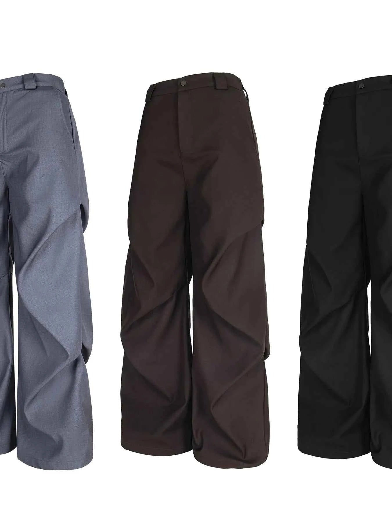 Men's Wide Leg High Waist Pants