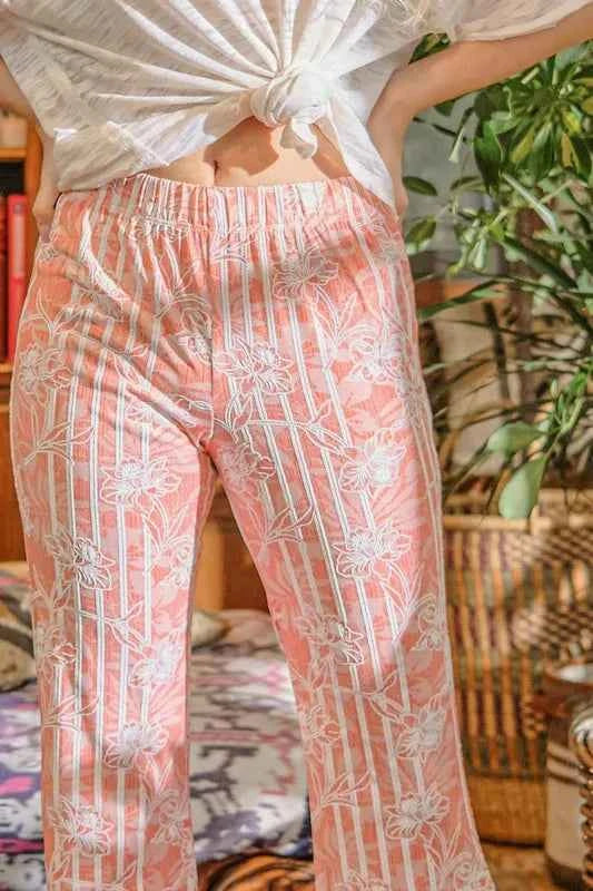 And The Why Wrinkle-Free Stretch Bell Bottom Flare Pants