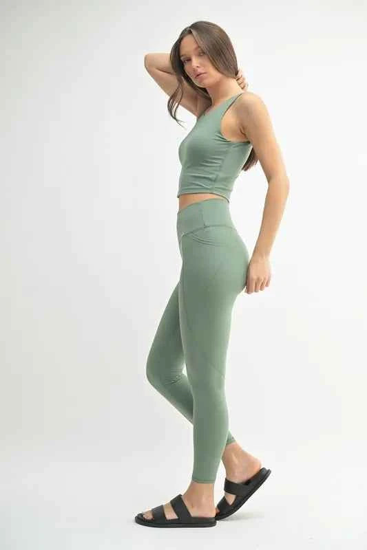 MONO B Venice Cloud Light Sculpt High-Waisted Leggings