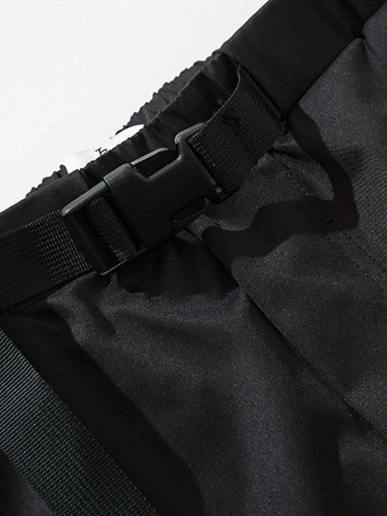 Men's Plus Size Casual Cargo Joggers with Elastic Cuffs