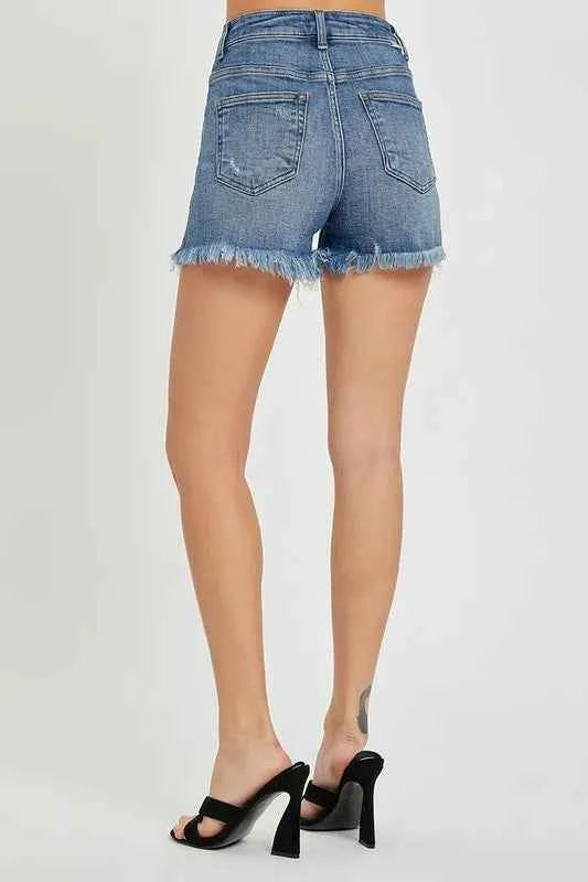 RISEN High Rise Side Slit Shorts
