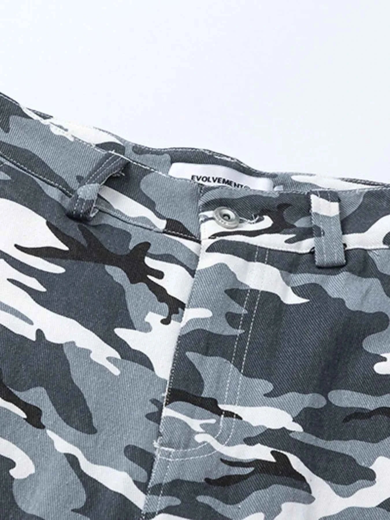 Men's Camo Cargo Pants with Multi Pockets