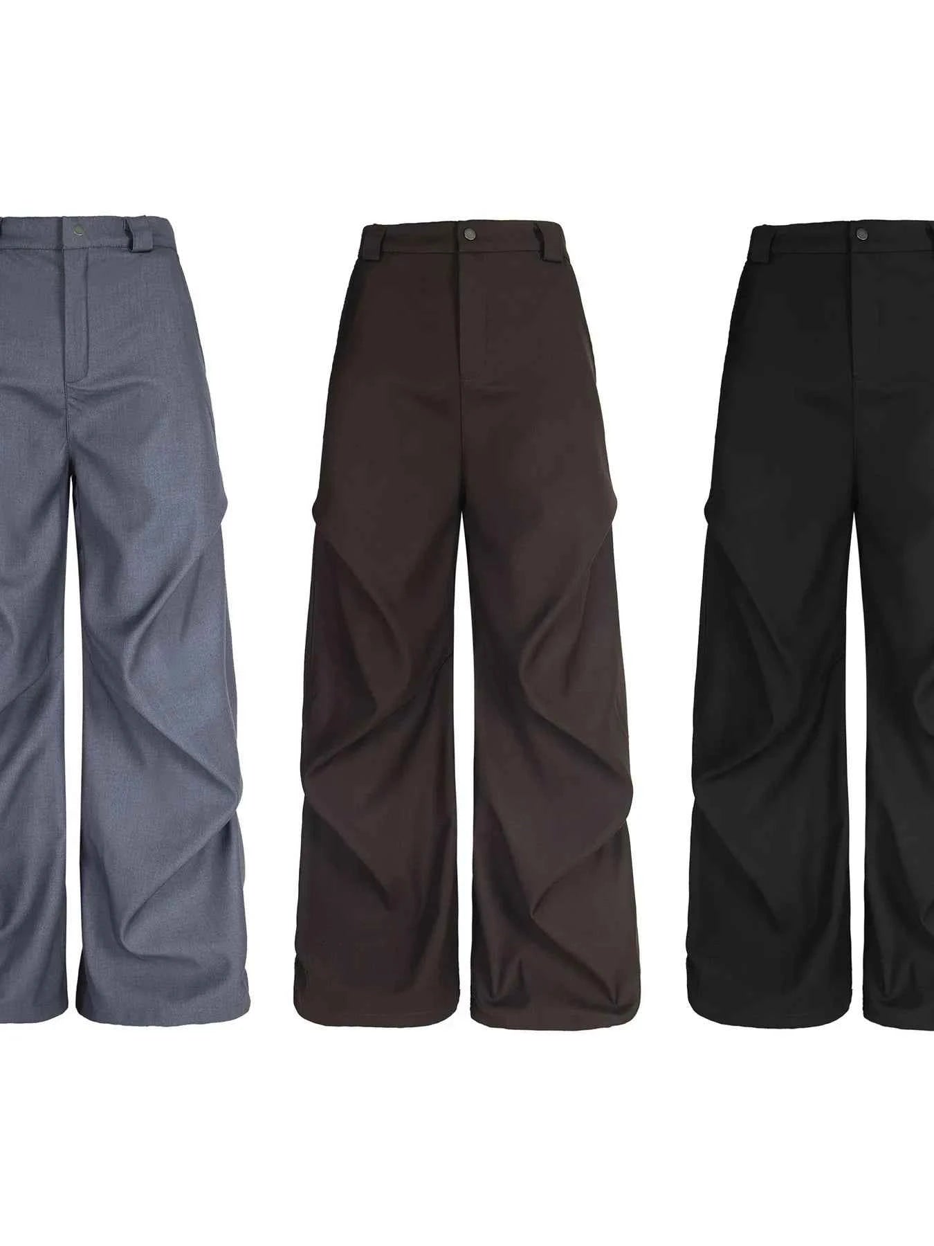Men's Wide Leg High Waist Pants