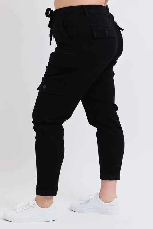 Judy Blue Full Size High Waist Cargo Cuffed Jogger Plus Size