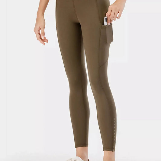 High-Waisted Active Leggings with Pockets — square view — Livostyle
