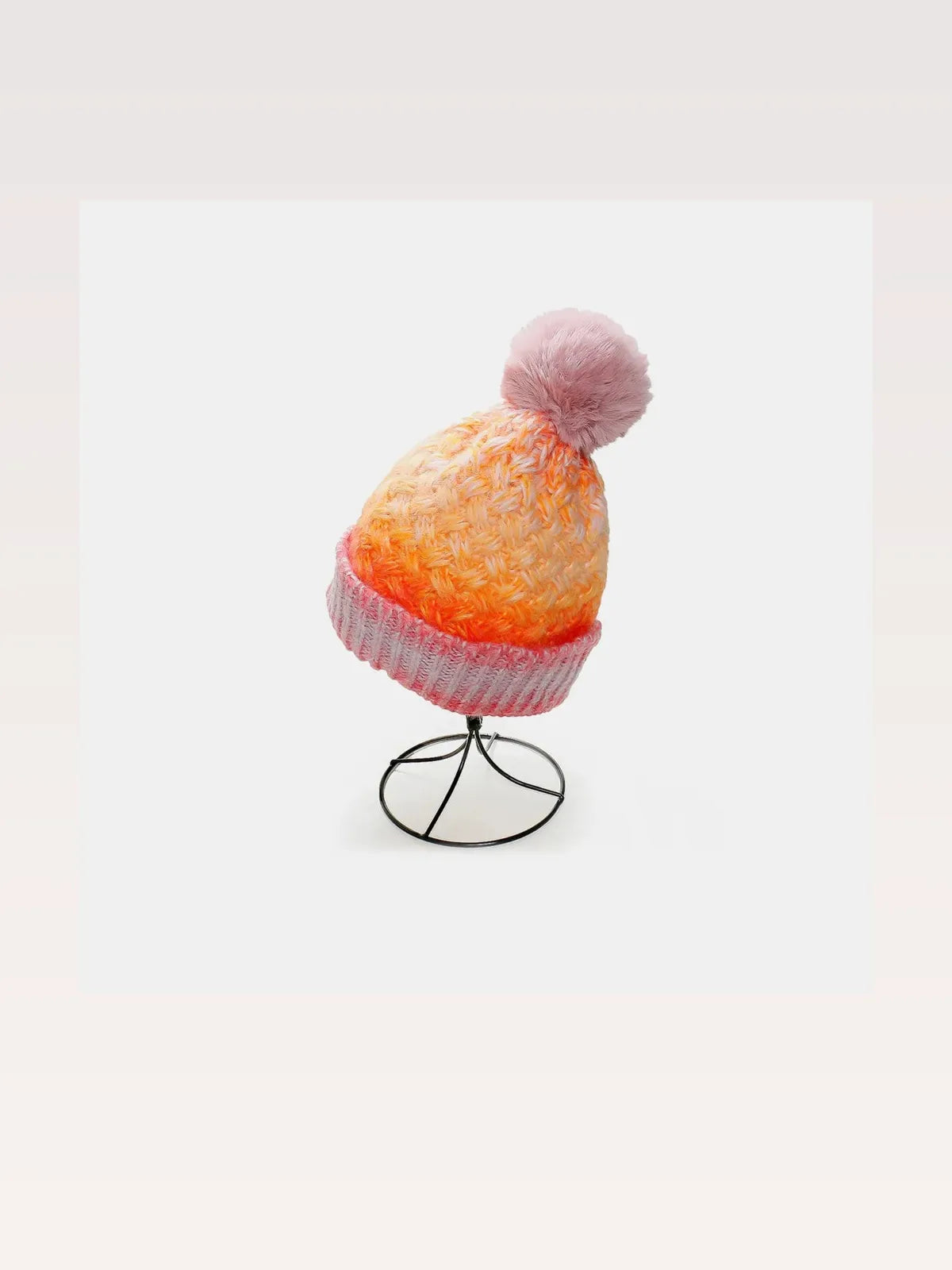 Gradient Knit Hat with Pompom — styled showcase — Livostyle