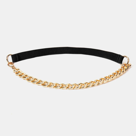 Half Alloy Chain Elastic Belt — square view — Livostyle