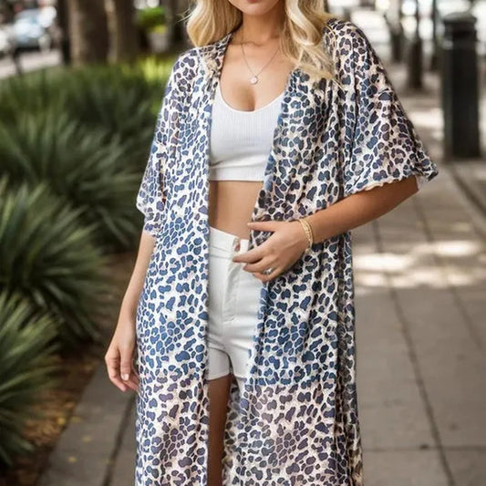 Stylish Leopard Print Cardigan — square view — Livostyle