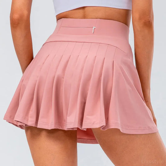 High Waist Pleated Active Skirt — square view — Livostyle