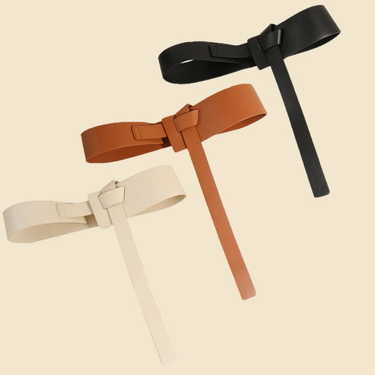 Knot Detail PU Belt — square view — Livostyle