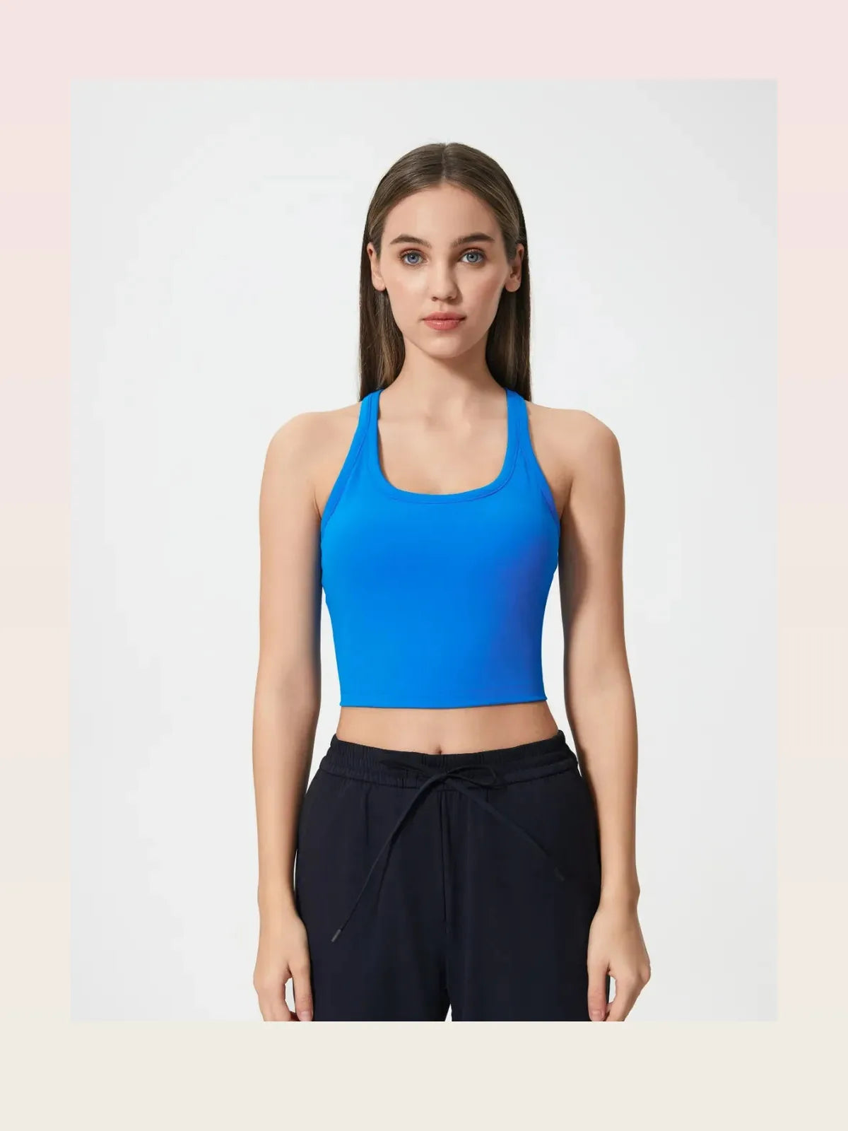 Scoop Neck Active Tank with Detachable Chest Pads — styled showcase — Livostyle