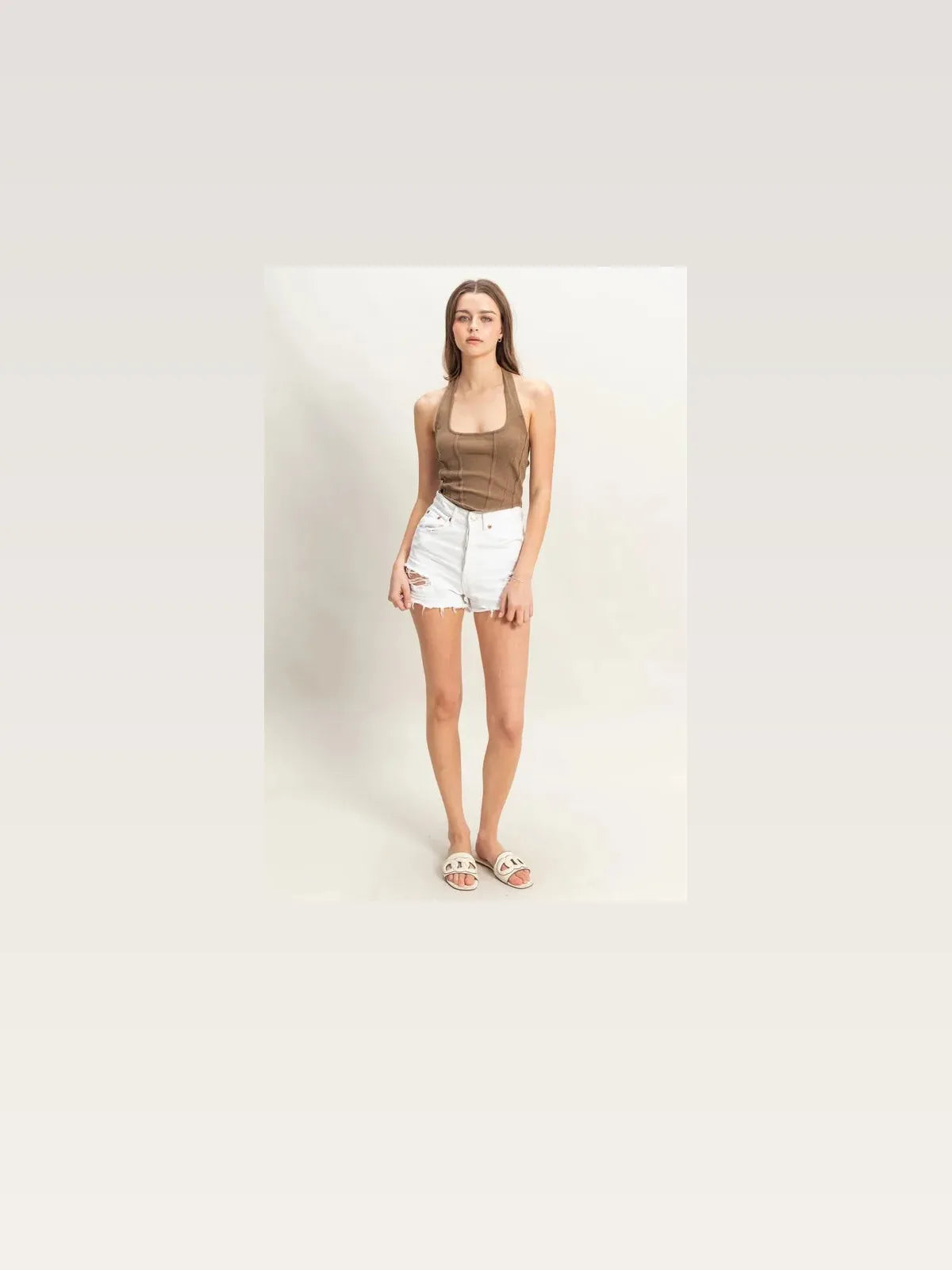 Trendy Mineral Wash Halter Top for Daily Wear — styled showcase — Livostyle