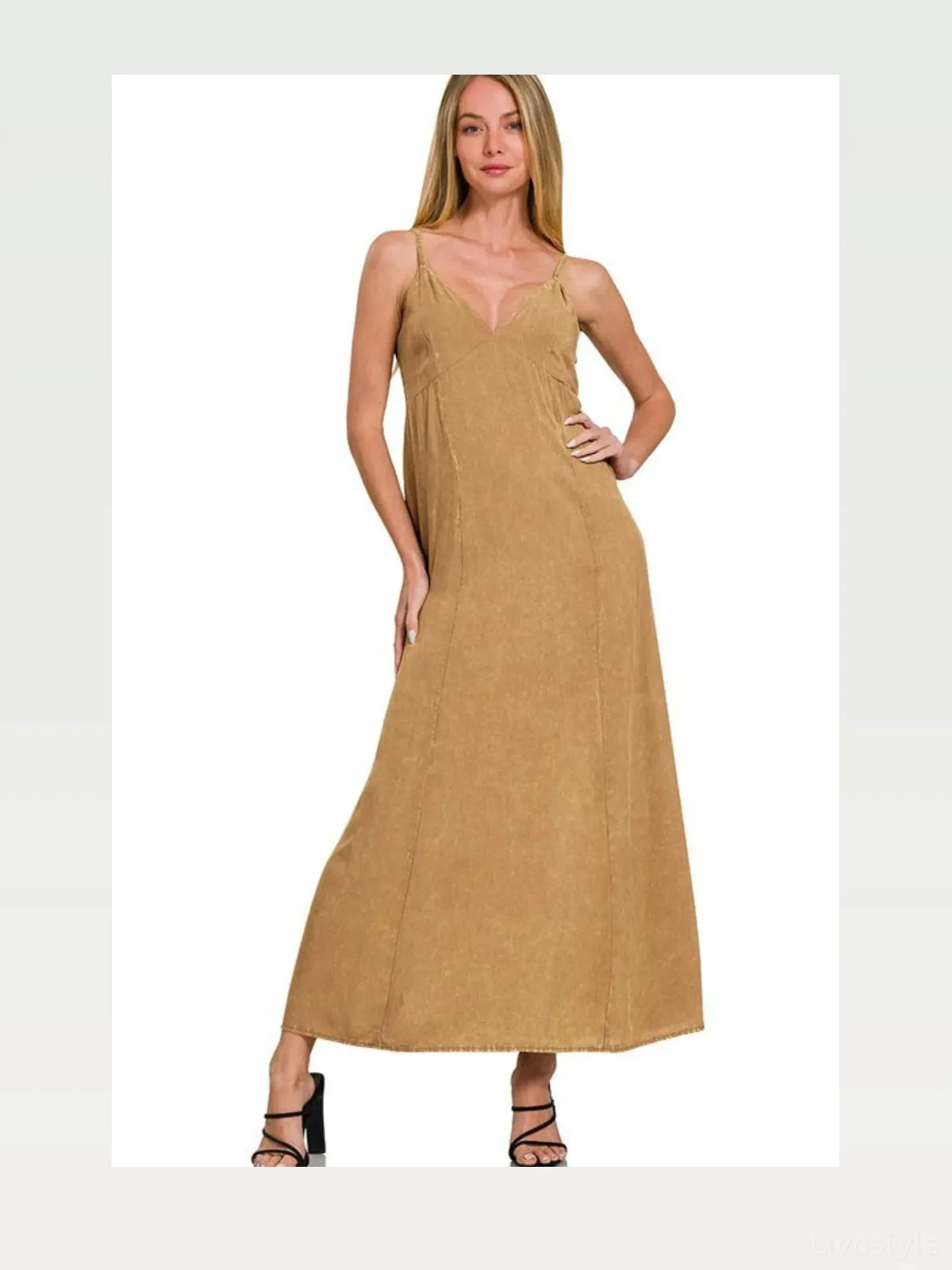 Mineral Washed Rayon Challis Cami Dress – photo 3