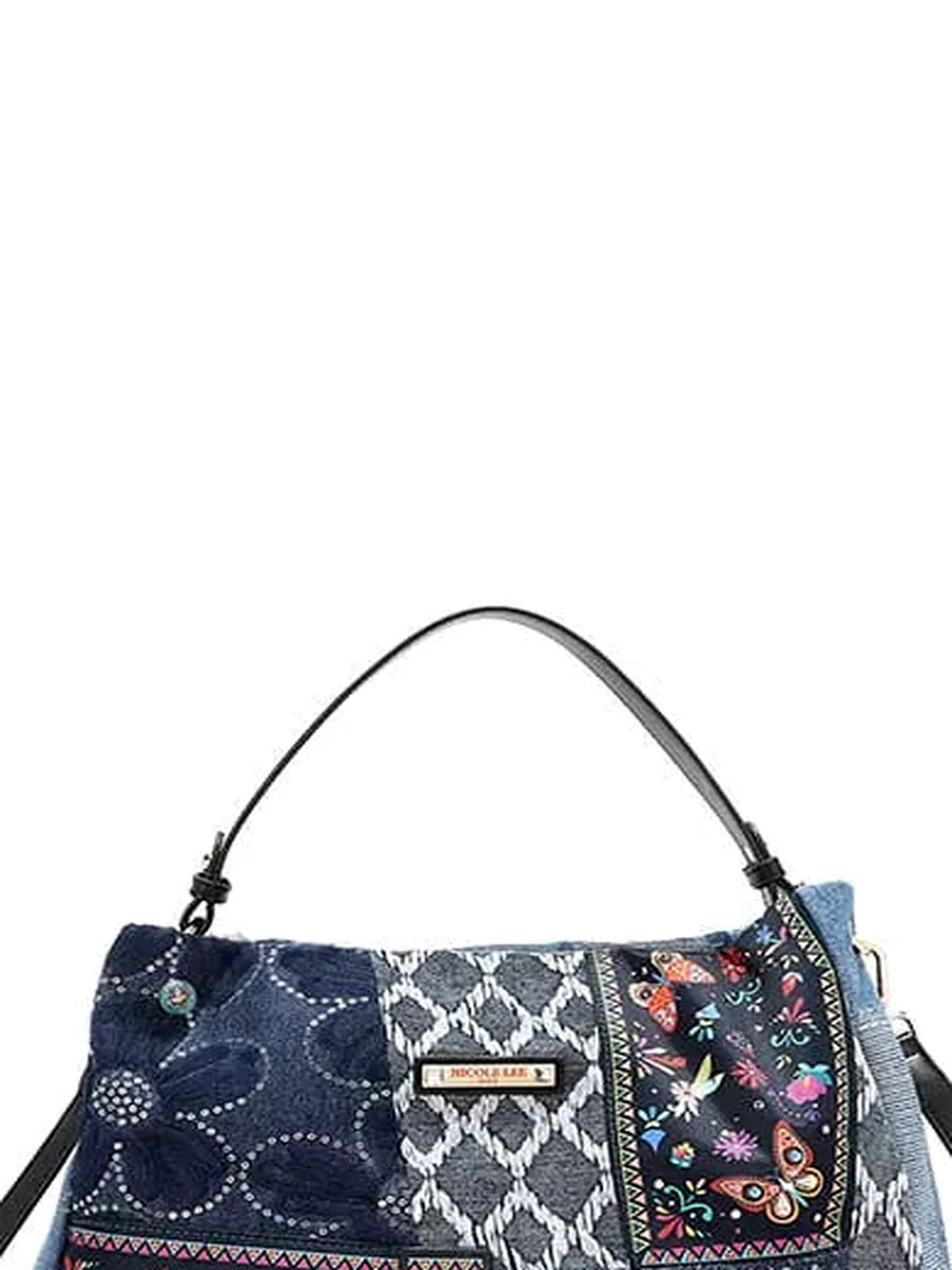Bosque De Amor Denim Hobo Bag — detail view — Livostyle