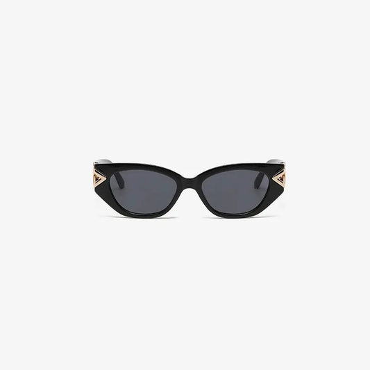 Multicolor Gold Accent UV Protection Cat-Eye Sunglasses — square view — Livostyle