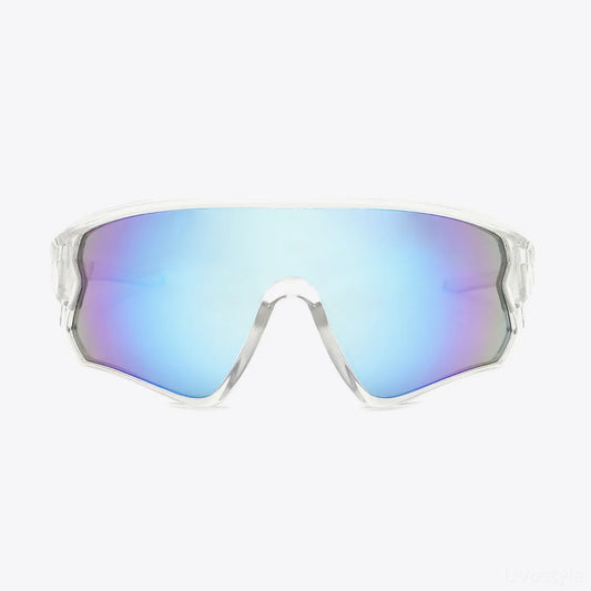 Polycarbonate Shield Sunglasses — square view — Livostyle
