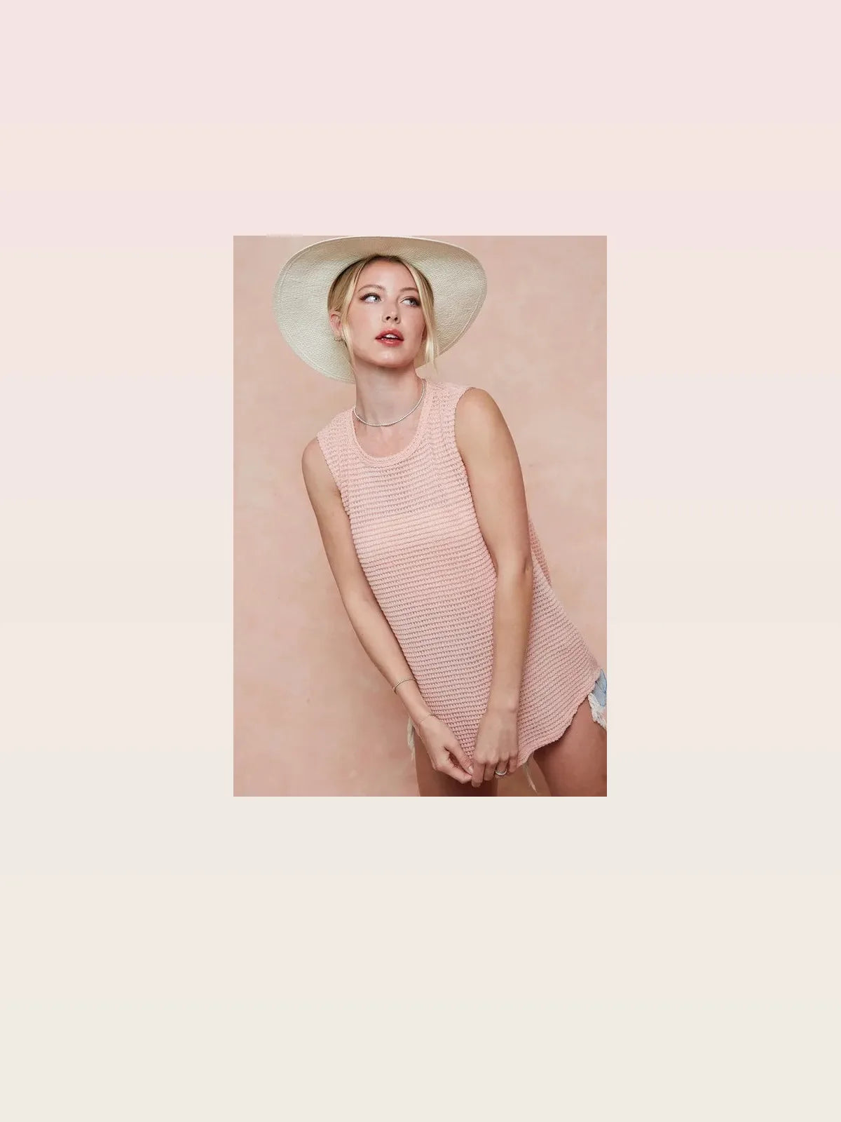 Stylish Popcorn Waffle-Knit Top with Open Back & Tied Ribbon — styled showcase — Livostyle