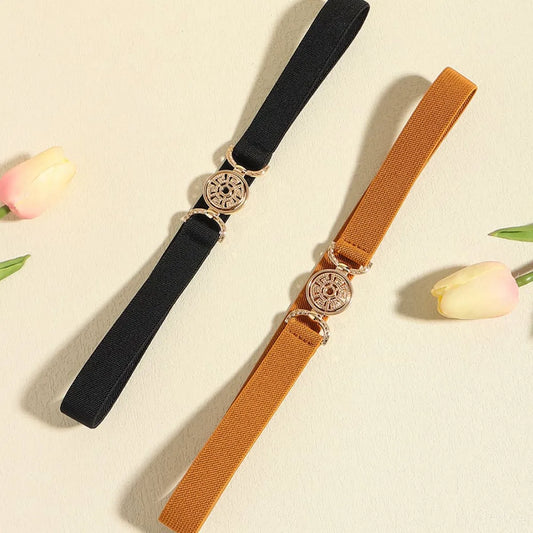 Tan Caramel PU Leather Belt — square view — Livostyle
