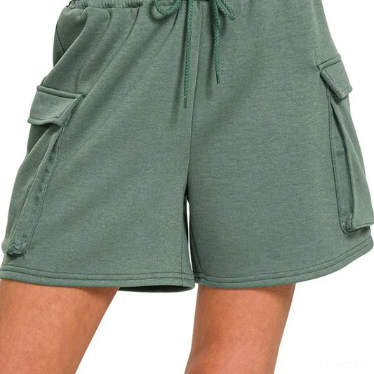 Scuba Thigh Pocket Shorts — square view — Livostyle