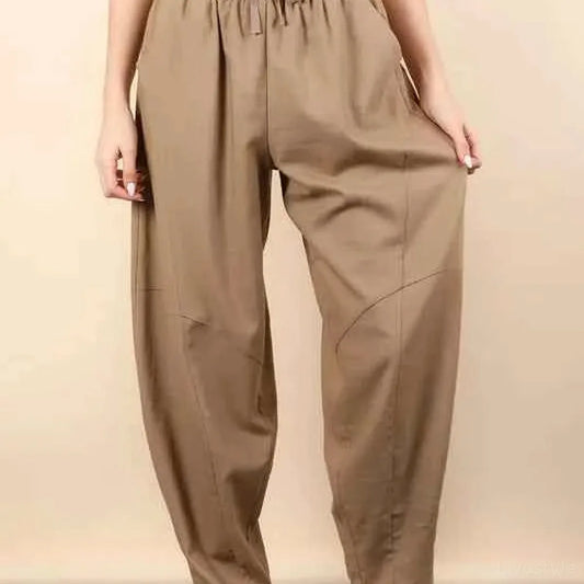 Women's High-Rise Wide Leg Linen Blend Pants — square view — Livostyle