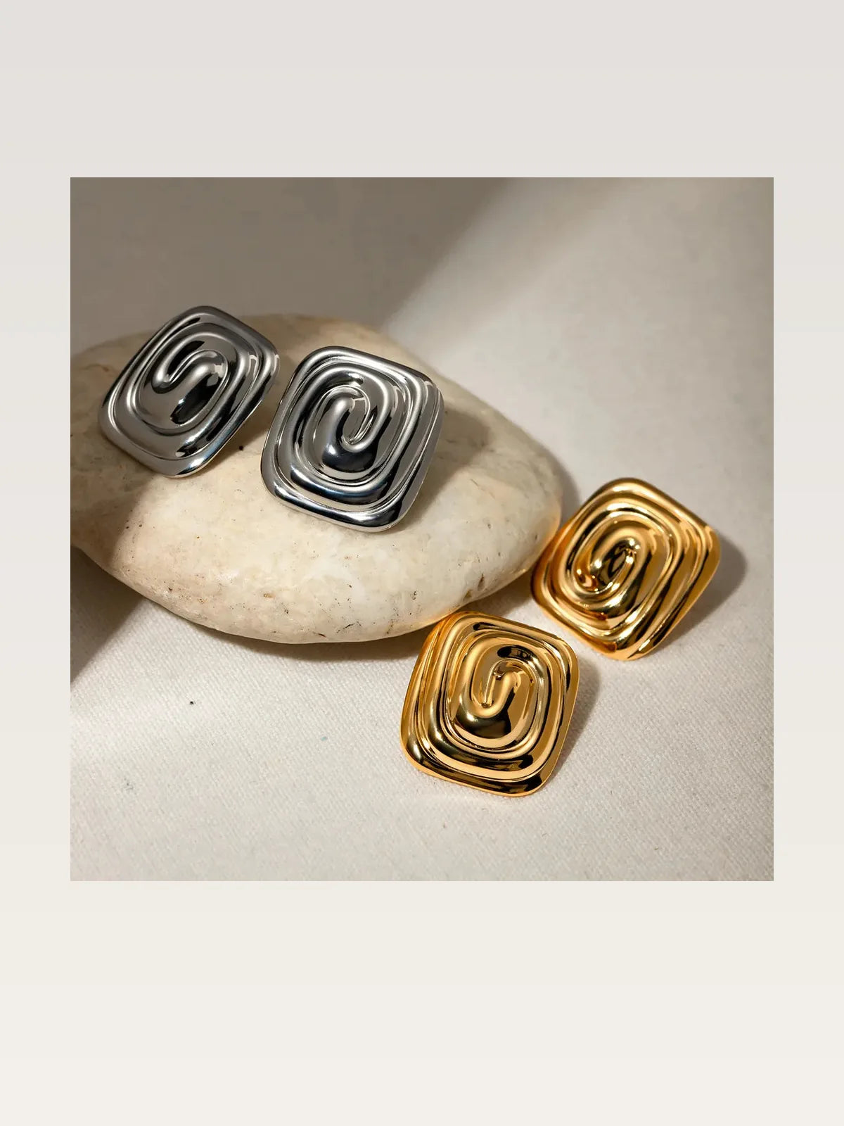 Stainless Steel Stud Earrings — styled showcase — Livostyle