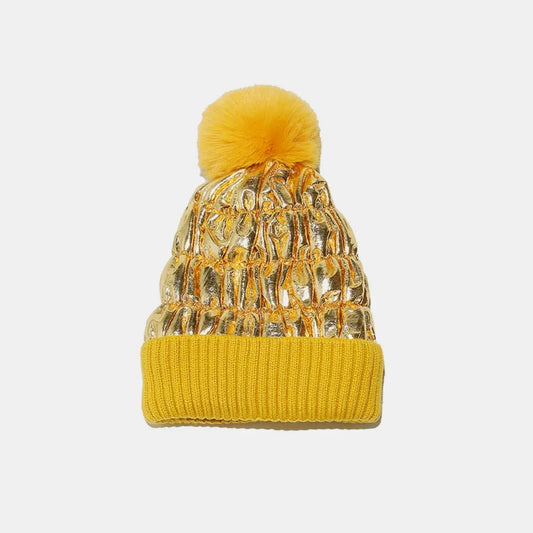 Thermal Knit Hat with Pompom — square view — Livostyle