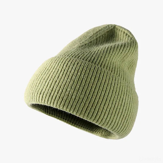 Thermal Solid Knit Hat — square view — Livostyle