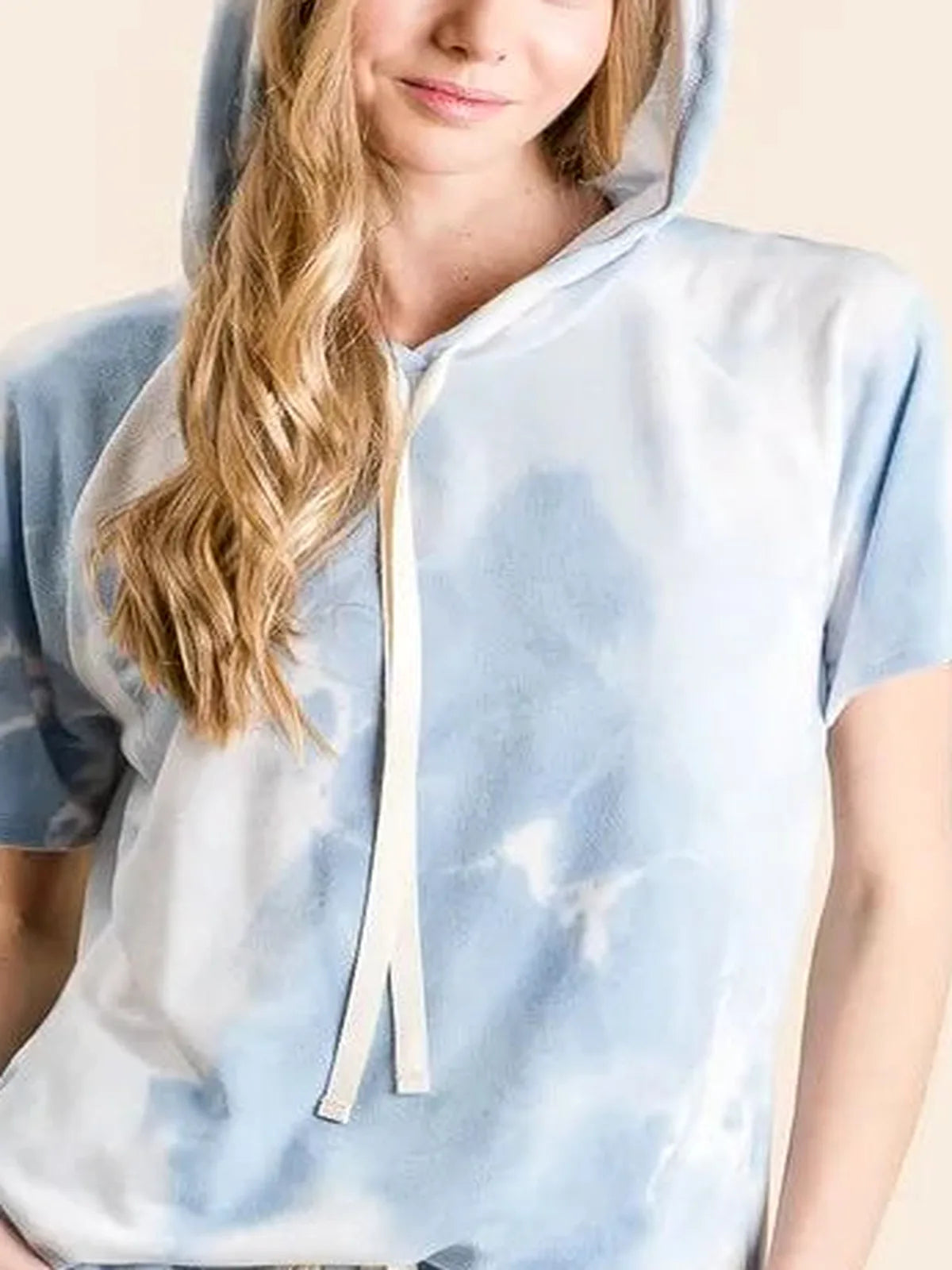 Tie Dye French Terry Hoodie Top and Bottom Set — detail view — Livostyle