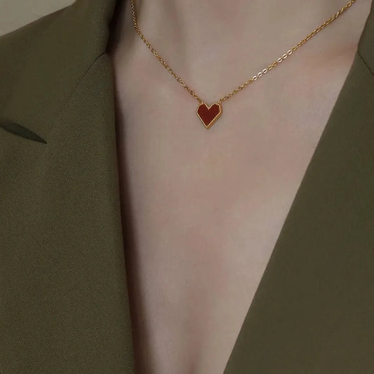 Titanium Steel Heart Necklace — square view — Livostyle