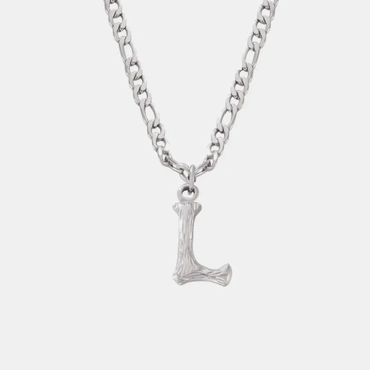 Titanium Steel Letter L Pendant Necklace — square view — Livostyle